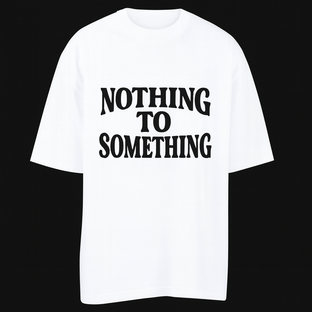 Nothing To Something – Oversized Black Statement Tee