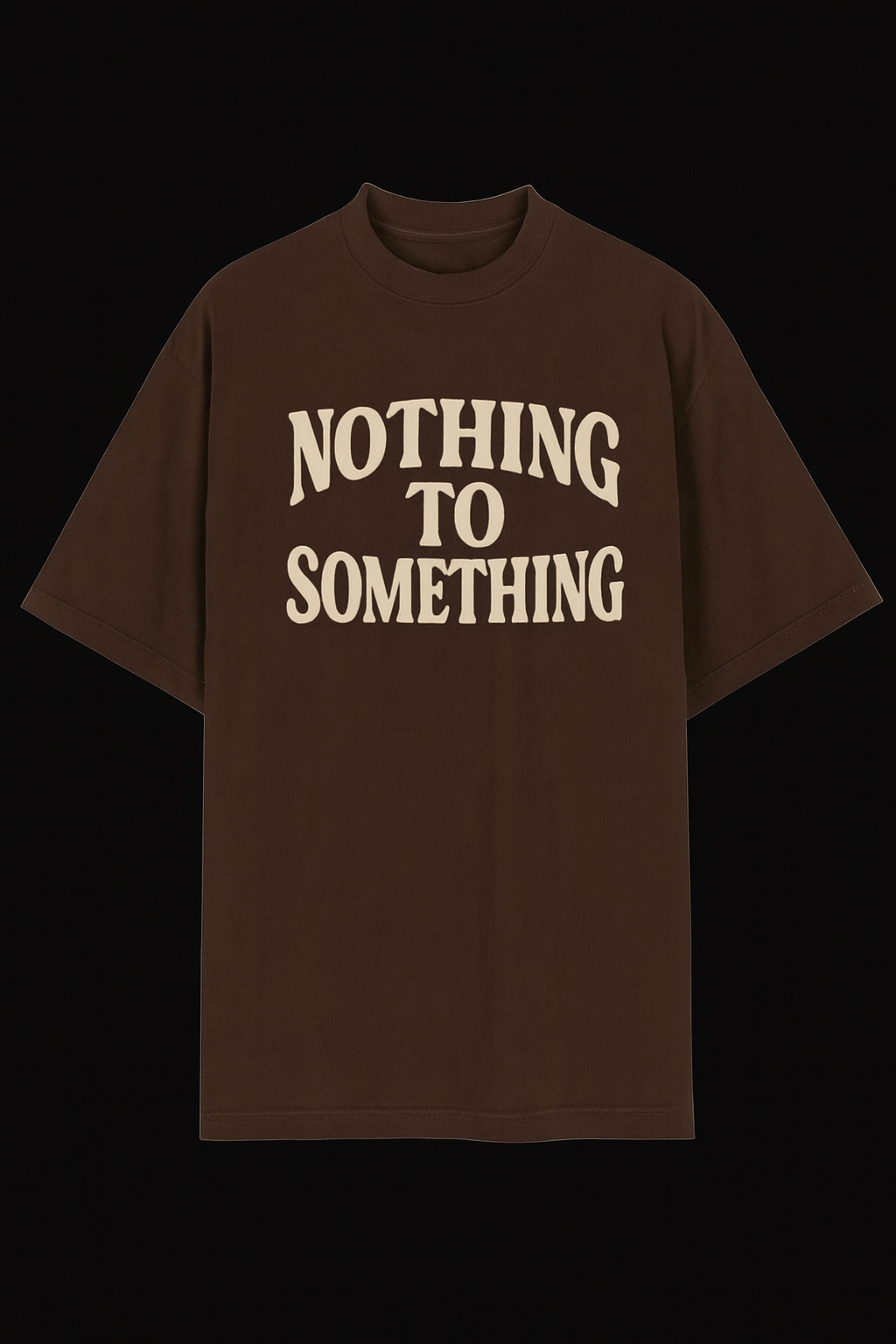 Nothing To Something – Oversized Black Statement Tee