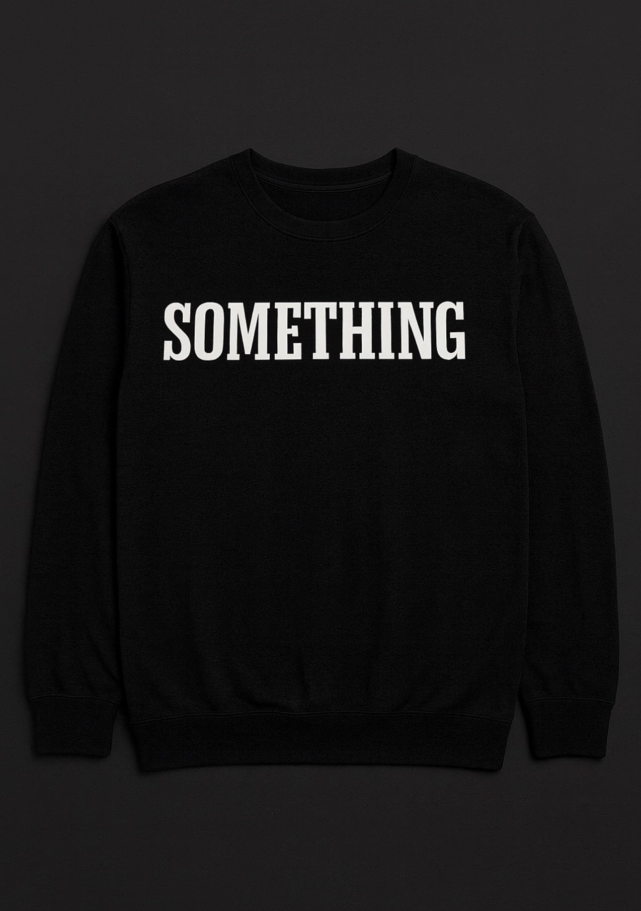 NTS “SOMETHING” Signature Crewneck – Black & White