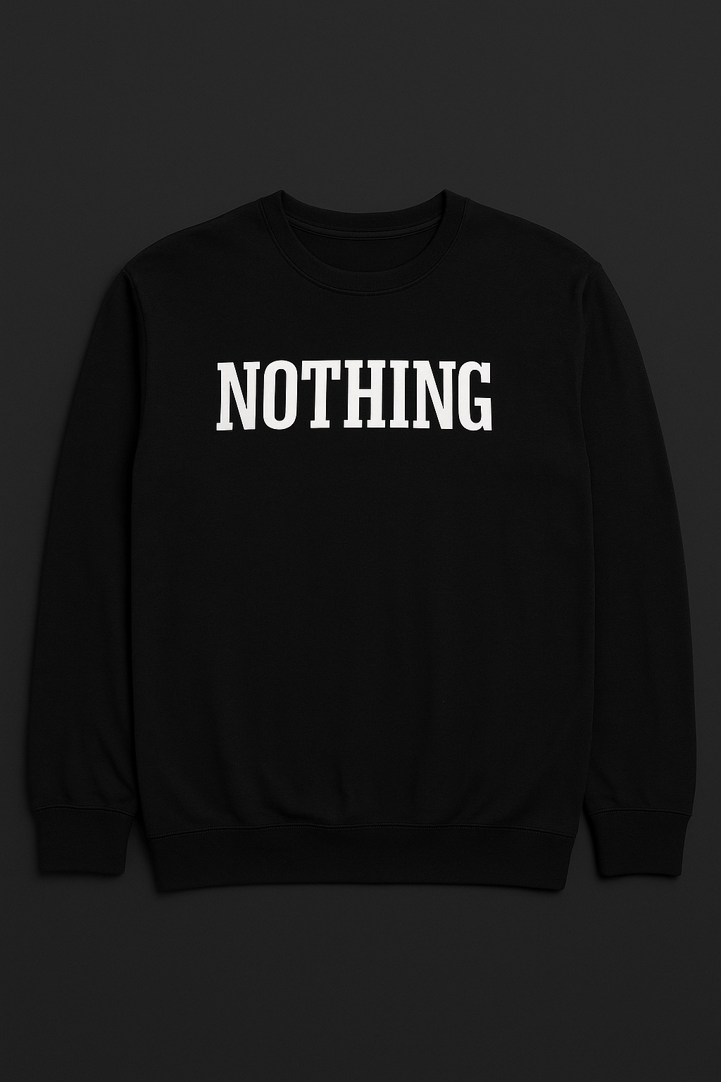 NTS “NOTHING” Signature Crewneck – Black & White