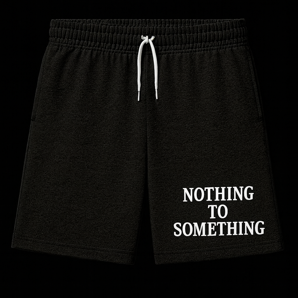 Nothing To Something™ Statement Shorts – Black