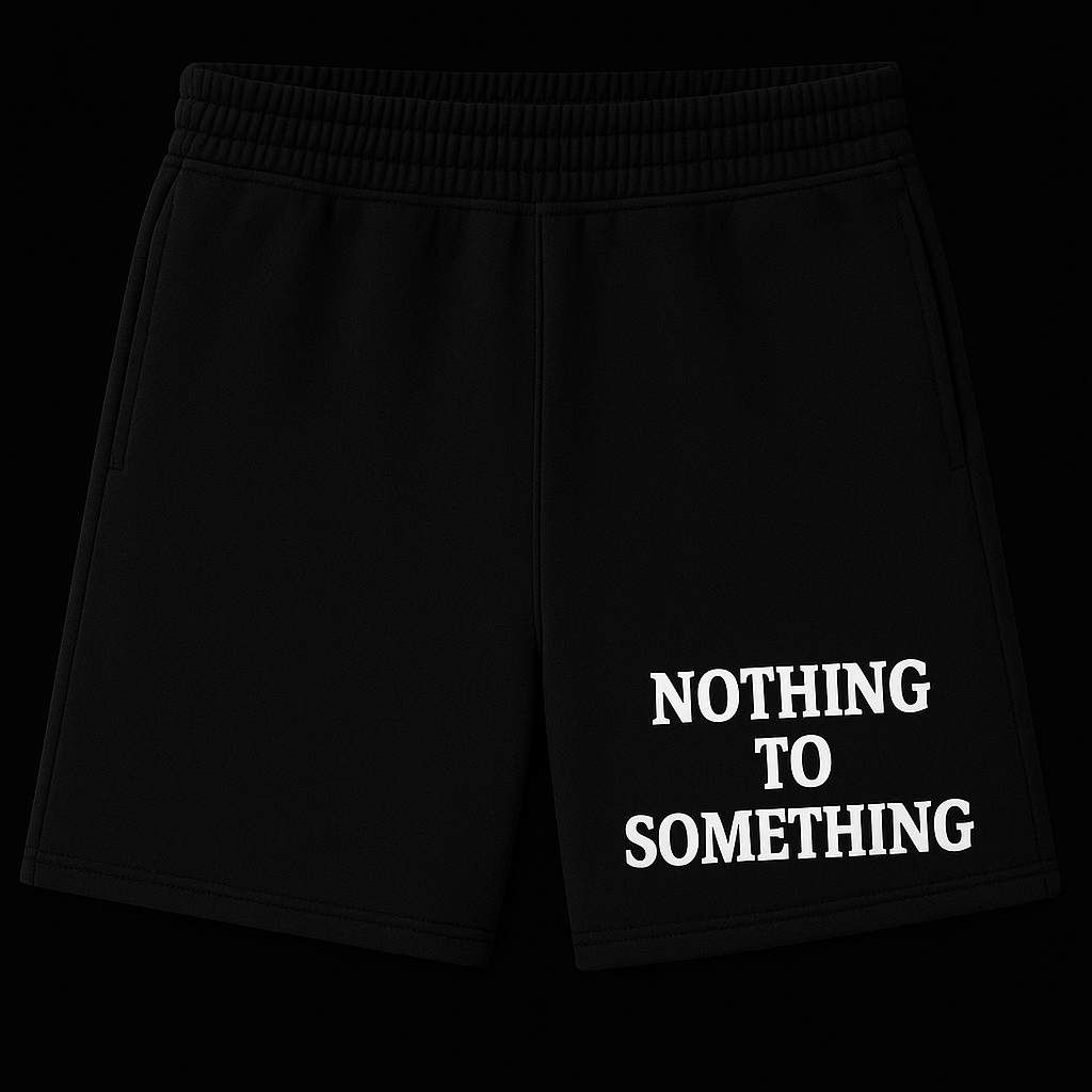 Nothing To Something™ Statement Shorts – Jet Black