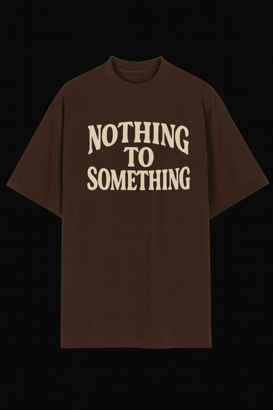 Nothing To Something – Oversized Black Statement Tee