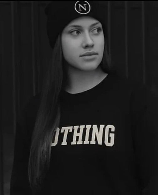 NTS “NOTHING” Signature Crewneck – Black & White