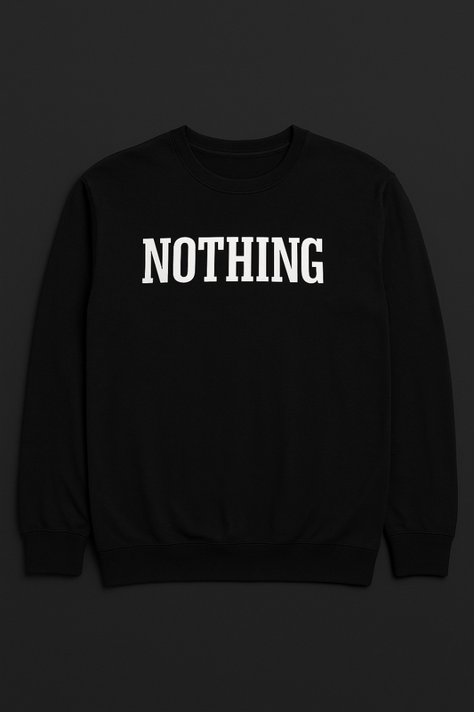NTS “NOTHING” Signature Crewneck – Black & White
