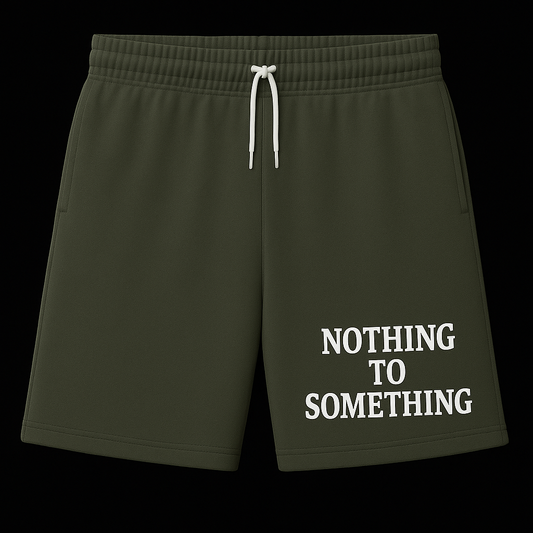 Nothing To Something™ Statement Shorts – Forest Green
