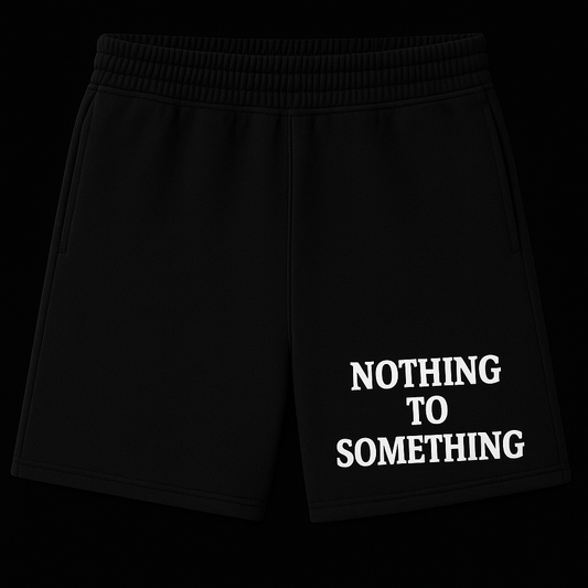 Nothing To Something™ Statement Shorts – Jet Black