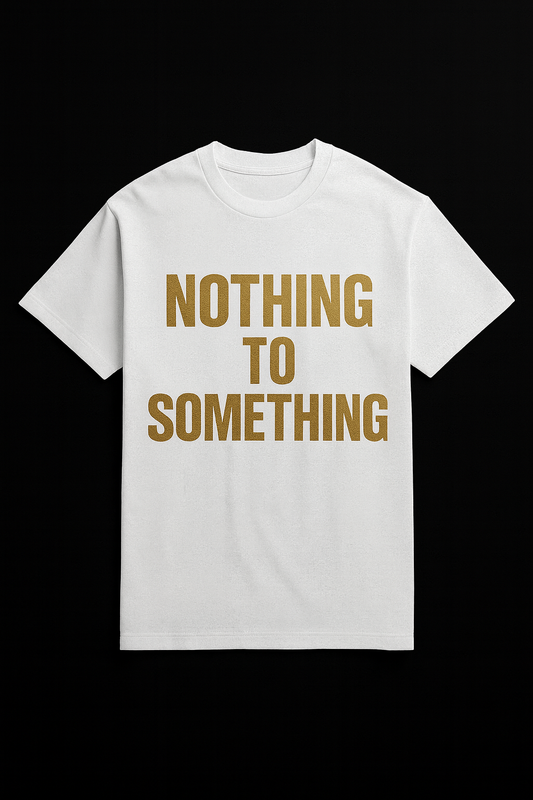 NTS Classic Logo Tee — White/Gold
